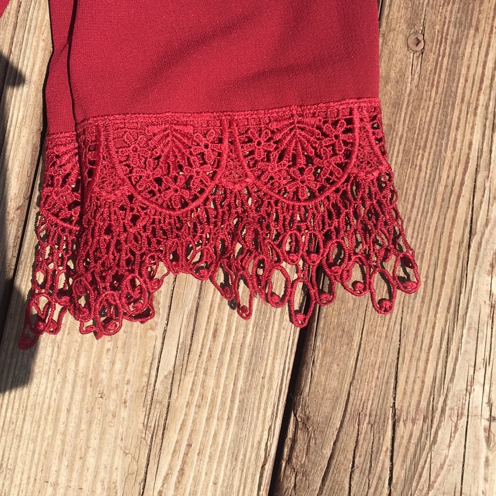 Deep Red Charlotte Russe Shirt - Picture 5 of 6